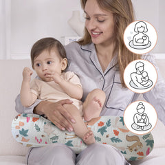 Little Grape Land nursing pillow with removable cover forest design for easy cleanup
