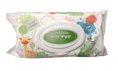 Little Journey Baby Wipes texture close-up shows a soft, gentle clean.