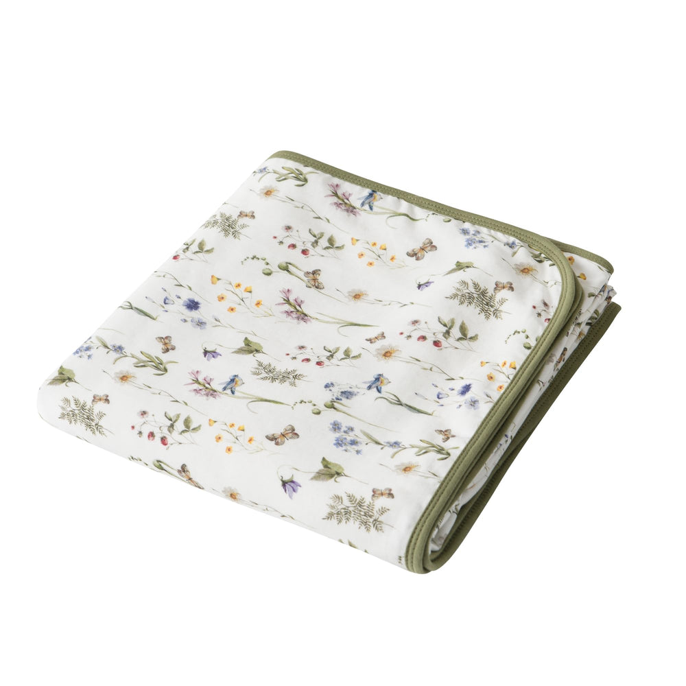 Little Jump boho vintage floral muslin blanket soft and breathable for gentle daytime use