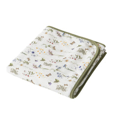 Little Jump boho vintage floral muslin blanket soft and breathable for gentle daytime use
