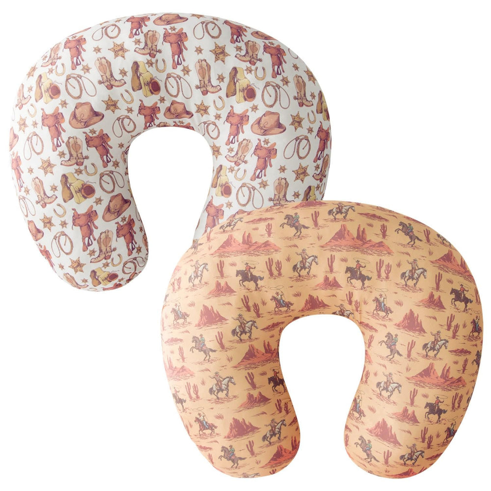 Little Jump cowboy boots pattern cover adds playful nursery style with soft comfort.
