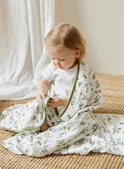 Little Jump double-layer muslin blanket offers added warmth while staying lightweight