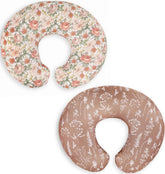 Little Jump Western Wild Flowers nursing pillow cover with vintage print for cozy feeding sessions.