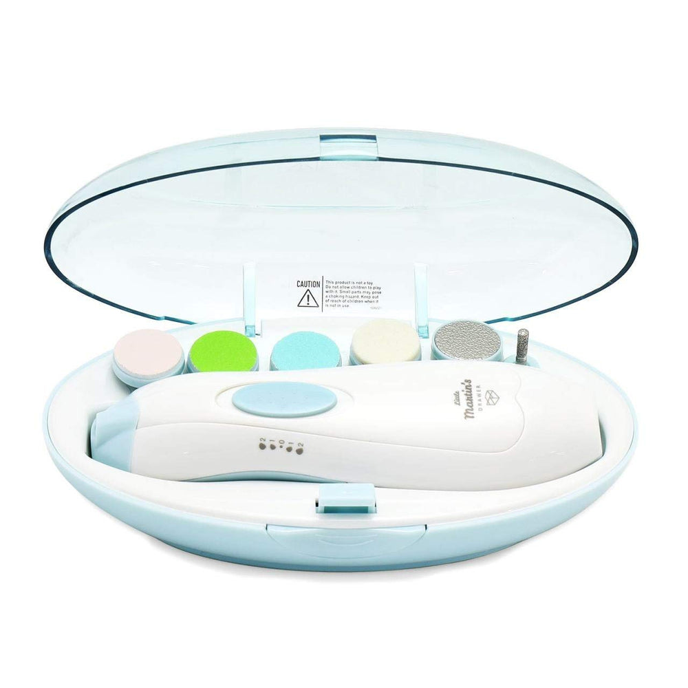Little Martin's Drawer baby nail trimmer with light front illuminates tiny nails for safe trimming.