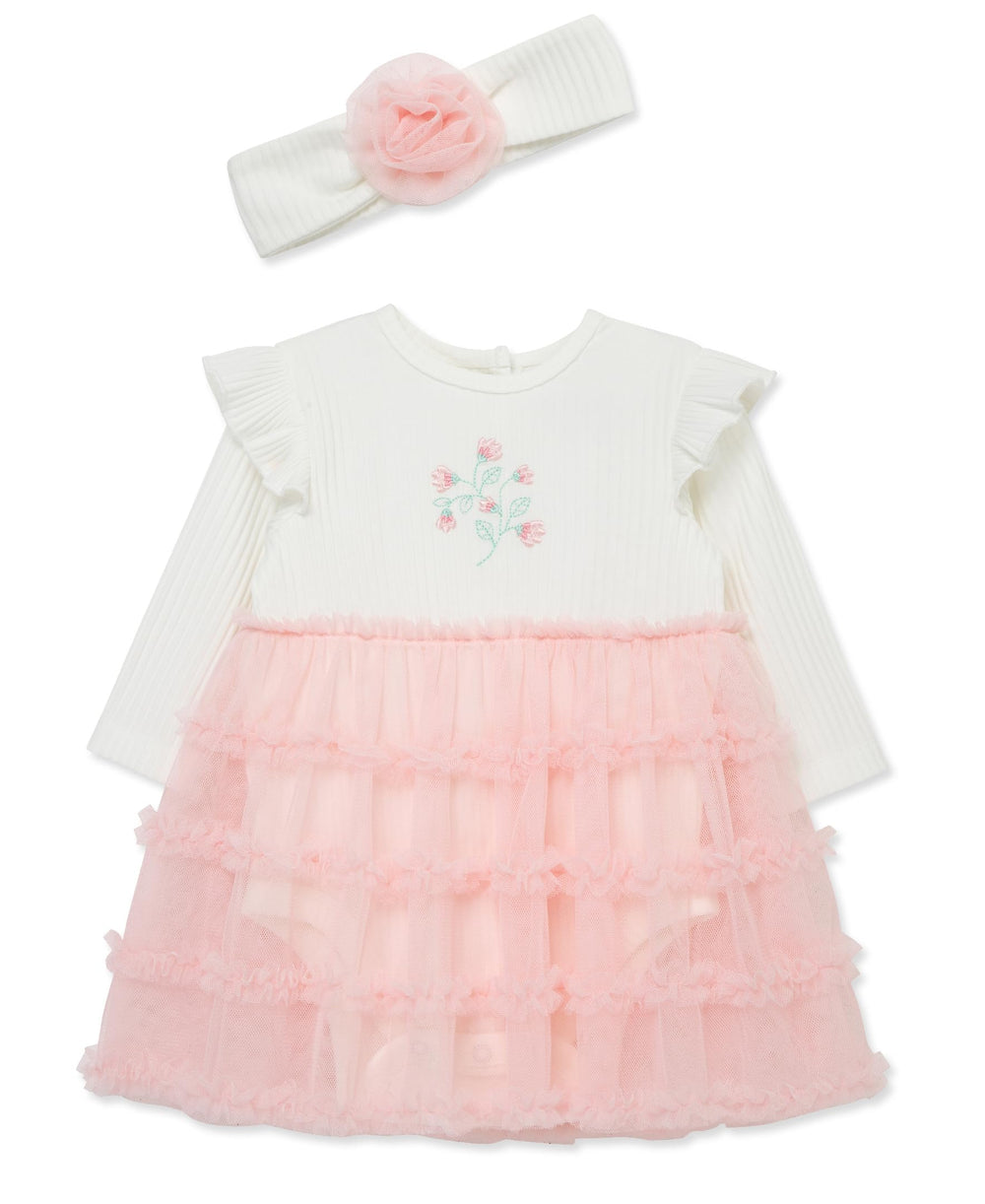 Little Me Blossoms tutu pink for comfortable daily wear.