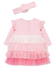 Little Me ombre tutu layers close-up showing soft pink hues for cute photos.
