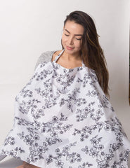 Little Me nursing cover with bird pattern for versatile 26x34 coverage.