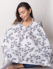 Little Me nursing cover interior pockets keep feeding essentials handy.