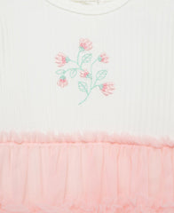 Scratch-free label on Little Me baby clothes for gentle wear.