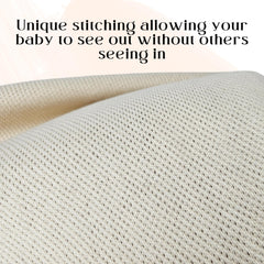 Fabric close-up of Little Rou fibers showing organic cotton, viscose, cashmere blend