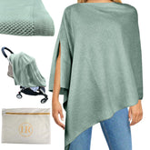 Little Rou Peekaboo nursing cover closeup of fabric, breathable knit for day-long comfort