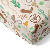 Little Sleepies bamboo crib sheet closeup shows buttery-soft fabric gentle on delicate skin.