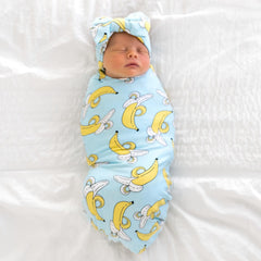 Little Sleepies banana-headband-bow adds a cute newborn accessory with gentle stretch.