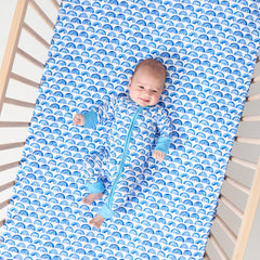 Sheets designed for standard and mini cribs with a precise fit.