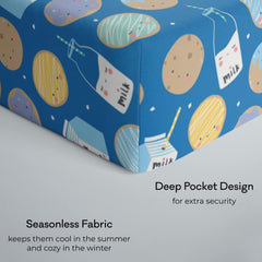 Little Sleepies elastic-band crib sheet demonstrates a secure, snug fit.