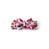 Little Sleepies Luxe Bow Headband Butterfly Kisses closeup shows soft fabric and cute detailing