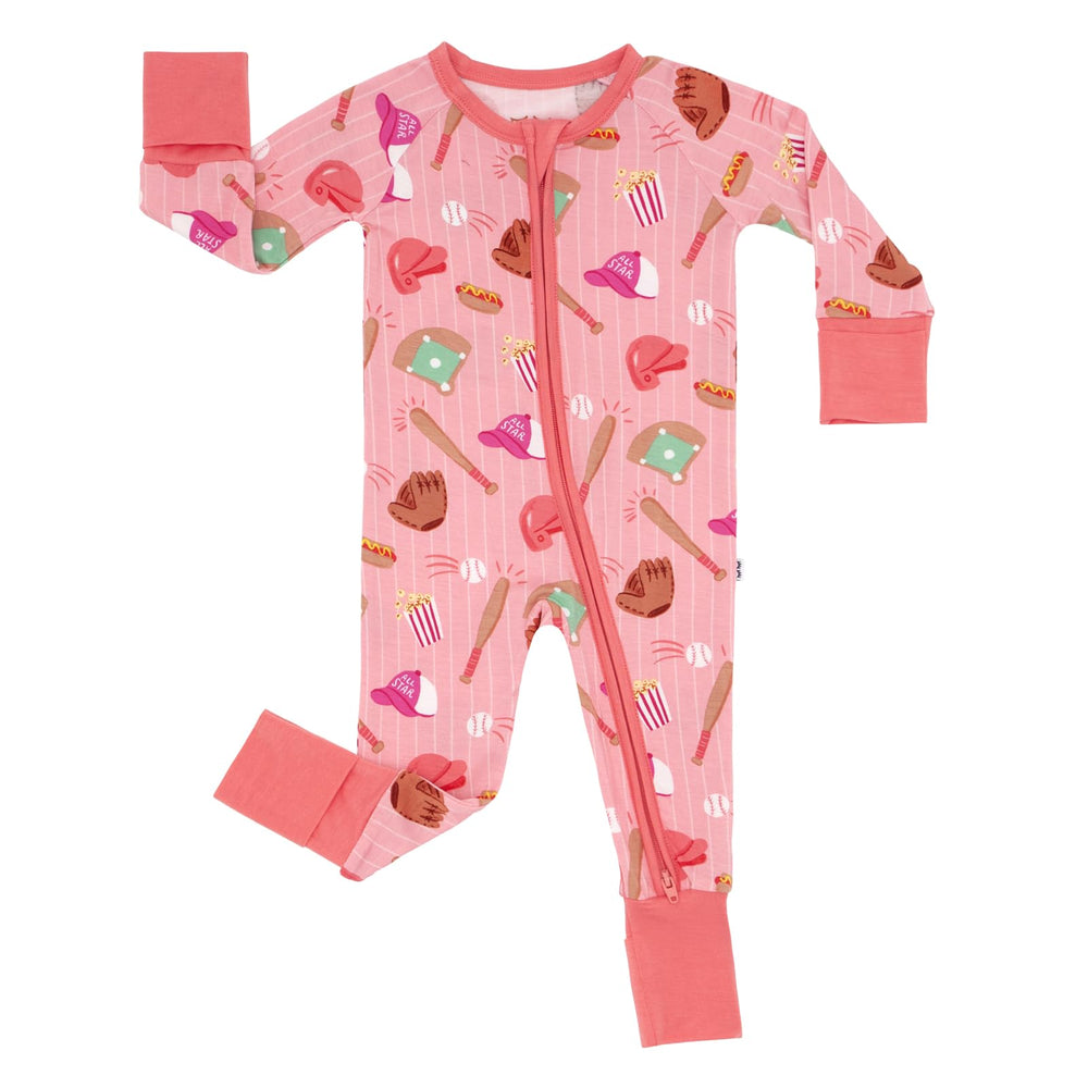 Little Sleepies bamboo pajamas pink all stars soft fabric for delicate skin