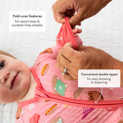 Little Sleepies two-way zipper simplifies night-time changes