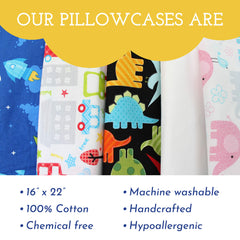 Close-up of Little Sleepy Head youth pillow case fabric showing soft cotton and breathable weave