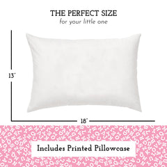 Little Sleepy Head alphabet pink pillowcase fits snugly and washes easily.