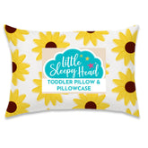 Little Sleepy Head toddler pillow sunflowers design for cozy naps