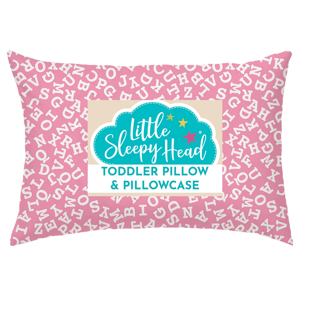 Little Sleepy Head toddler pillow 13x18 provides snug nap-time support.