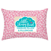 Little Sleepy Head toddler pillow 13x18 provides snug nap-time support.