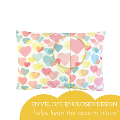 Travel-ready Little Sleepy Head pillow cover keeps the youth pillow secure