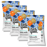 Little Spoon meltable wheels four-pack packaging highlights a convenient snack option.