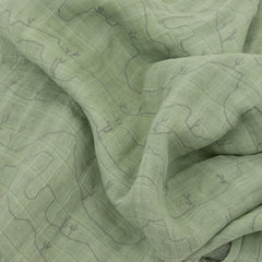 Little Unicorn Cactus Lines swaddle pattern detail highlights playful cactus motif