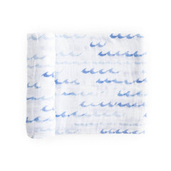 Little Unicorn galaxy design swaddle offers breathable, secure wrap for baby comfort.