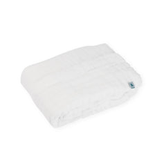 Little Unicorn organic newborn quilt in stroller for on-the-go comfort.