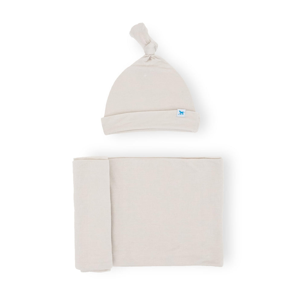 Little Unicorn Pebble stretch-knit swaddle blanket for ultra-soft newborn comfort