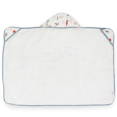 Soft cotton muslin and French terry for plush softness and absorbency.