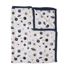 Little Unicorn Premium Quilted Throw with soft texture for cozy cuddles and warmth.