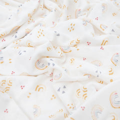 Little Unicorn buttery-soft viscose weave close-up highlights cozy texture for cuddles
