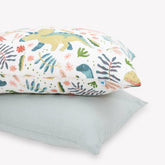 Little Unicorn Boho Dino pillowcase two-pack with ultra-soft muslin for cozy nights