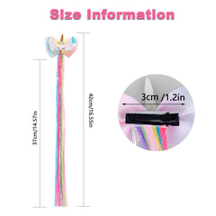 Little World unicorn hair clip bow brightening daily hairstyles