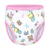 Littleforbig Baby Cuties pink training pants front view, stylish reusable wear