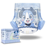 Littleforbig Little Blue BabyFur diaper with moisture-detection color line signals when to change.