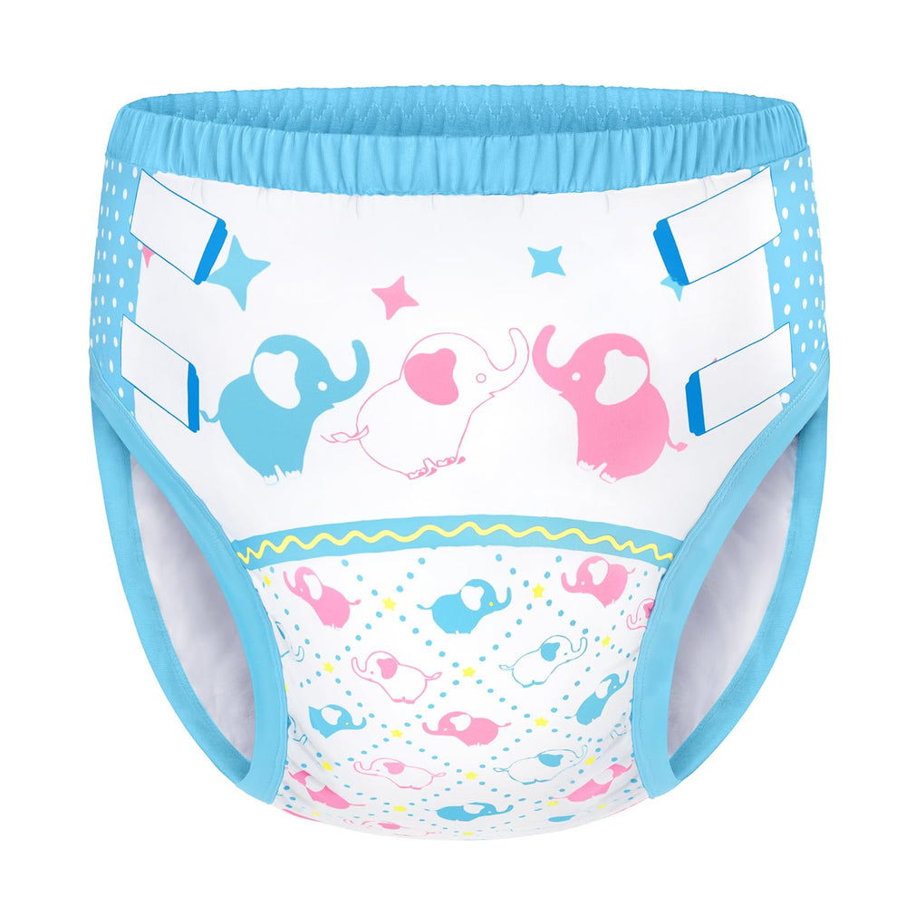 Littleforbig Little Trunks blue front view elephant pattern for daily comfort