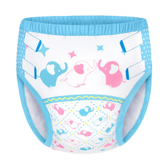 Littleforbig Little Trunks blue front view elephant pattern for daily comfort