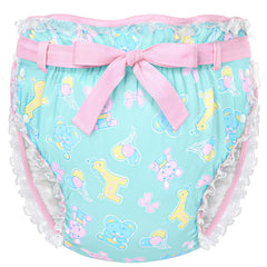 Littleforbig Silky Adult Wrap parade pattern front view shows all-day coverage.
