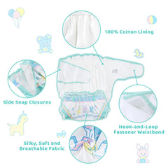 Littleforbig vibrant pattern with lace-trim waistband for stylish functionality.