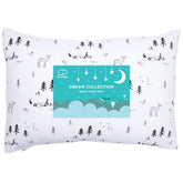 LittleHippo toddler pillow Woodland cover close-up shows breathable bamboo fabric.