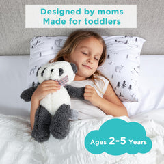 LittleHippo pillow Woodland fabric texture highlights hypoallergenic comfort.