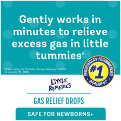 Little Remedies Gas Relief Drops berry flavor packaging appeals to parents and baby alike.