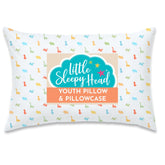 Little Sleepy Head youth pillow 16x22 supports neck comfort.
