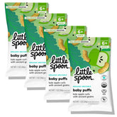 Little Spoon kale-apple meltable puffs bag front, baby-friendly self-feeding.