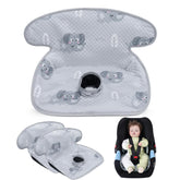 LITTOBEBE Piddle Pad gray front view protects seats from spills and leaks.